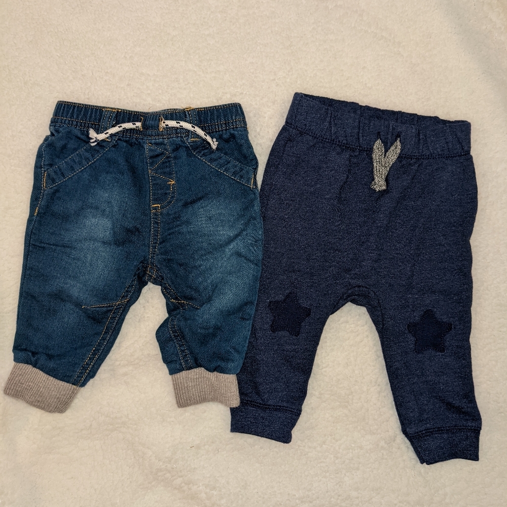 Cat & Jack 2 pairs of pants size 3-6 months